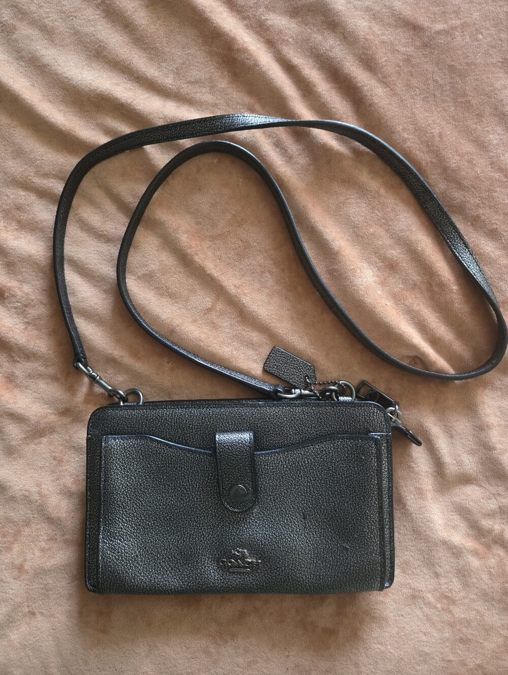 Coach Metallic Pebble Leather Crossbody Bag